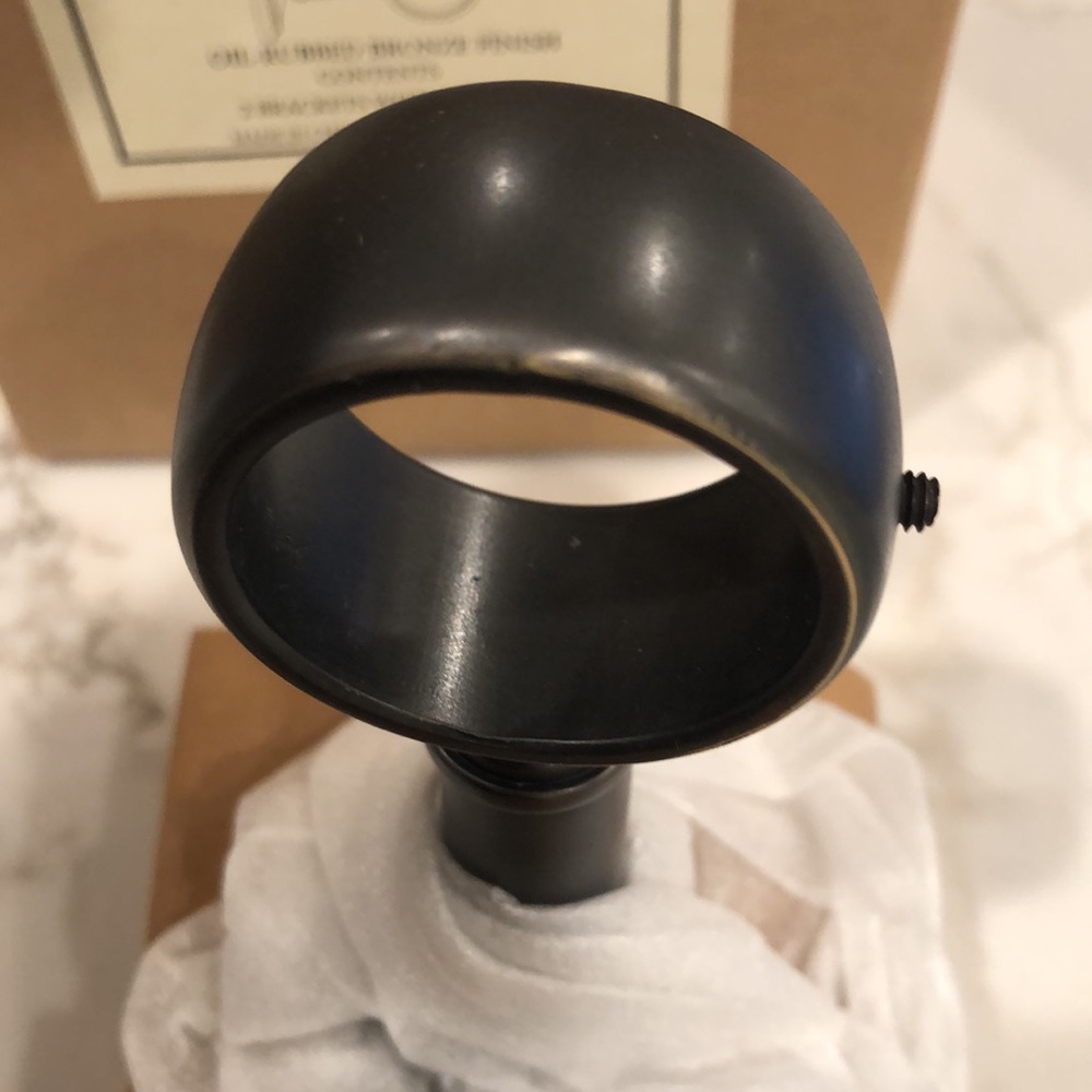 Restoration Hardware NWT oil- rubbed medium round end brackets for drapery pole - Picture 3 of 5